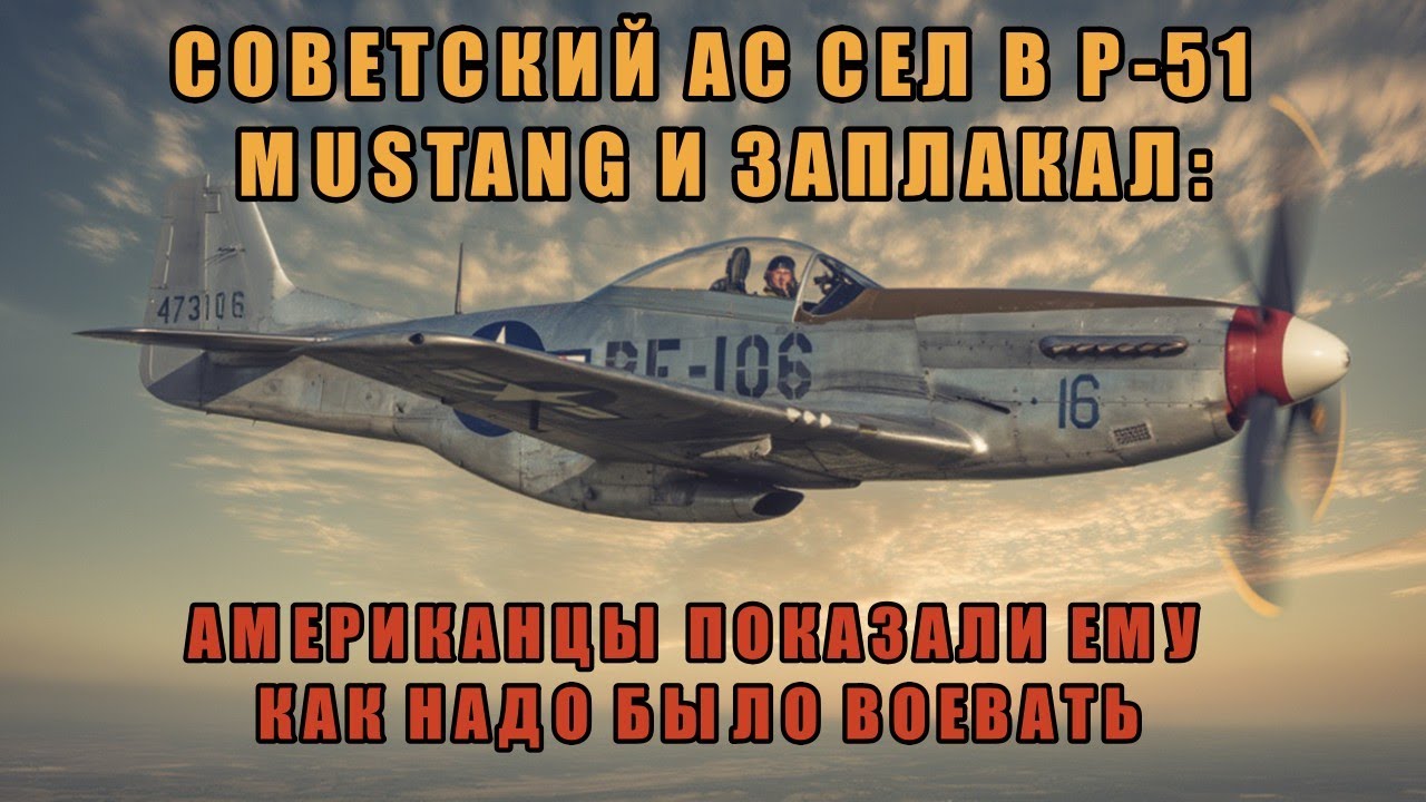 СОВЕТСКИЙ АС СЕЛ В P-51 MUSTANG И ЗАПЛАКАЛ: АМЕРИКАНЦЫ ПОКАЗАЛИ ЕМУ КАК НАДО БЫЛО ВОЕВАТЬ
