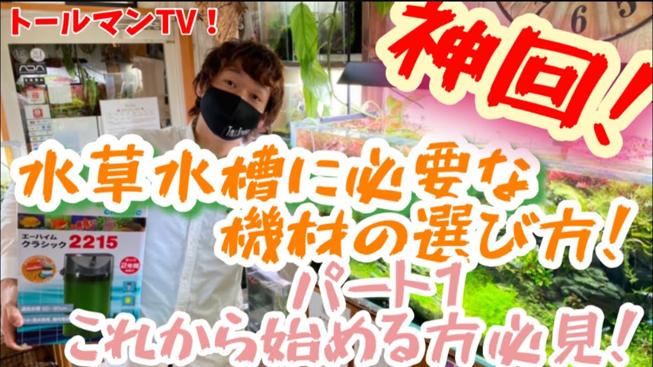 水草水槽における必要機材の極意‼️