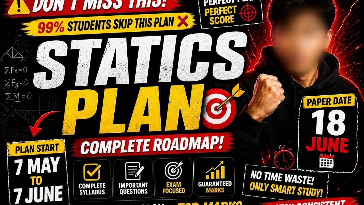 11th Class Statistics preparation || 30 Days Plan || One Month Study Plane || Statistics Scheme 2026