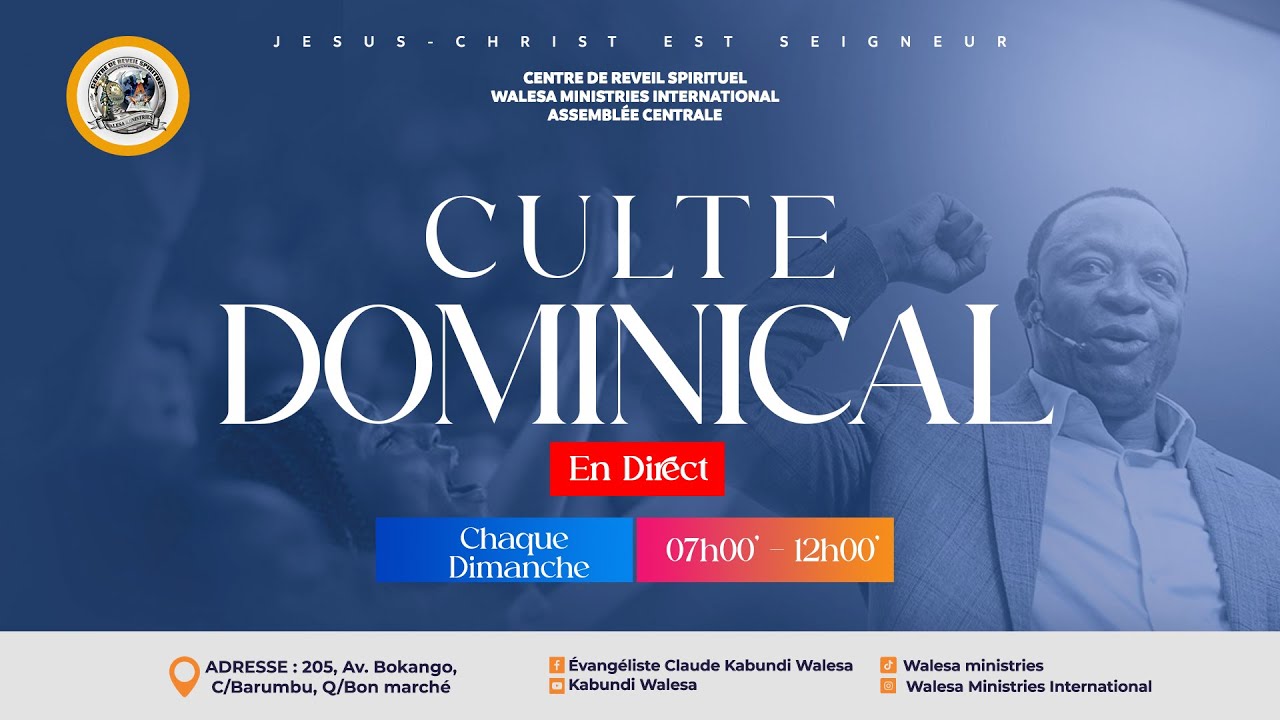 𝗗𝗶𝗿𝗲𝗰𝘁 : 𝗖𝗨𝗟𝗧𝗘 𝗗𝗨 𝗗𝗜𝗠𝗔𝗡𝗖𝗛𝗘 𝟯𝟬 𝗡𝗢𝗩𝗘𝗠𝗕𝗥𝗘 𝟮𝟬𝟮𝟱 𝗔𝗩𝗘𝗖  𝗘𝘃. 𝗖𝗟𝗔𝗨𝗗𝗘 𝗞𝗔𝗕𝗨𝗡𝗗𝗜 𝗪𝗔𝗟𝗘𝗦𝗔 )