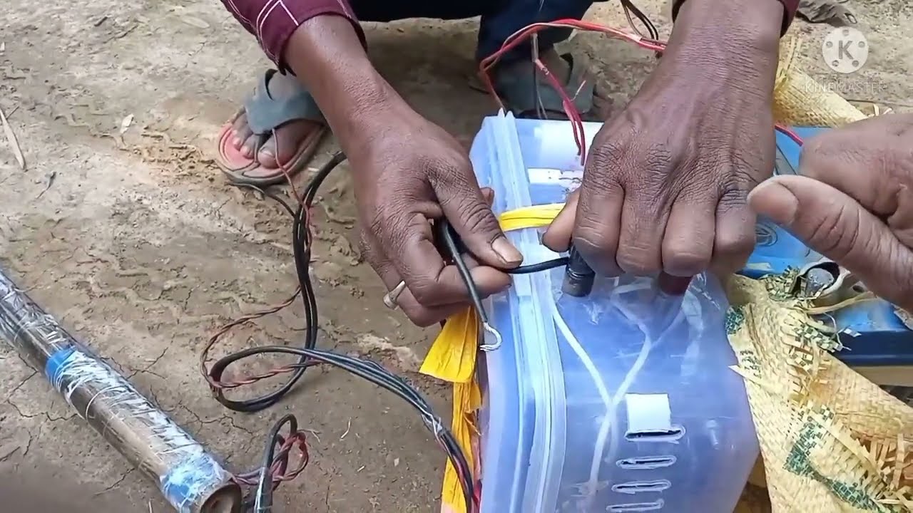 electric fishing .fishing net.
