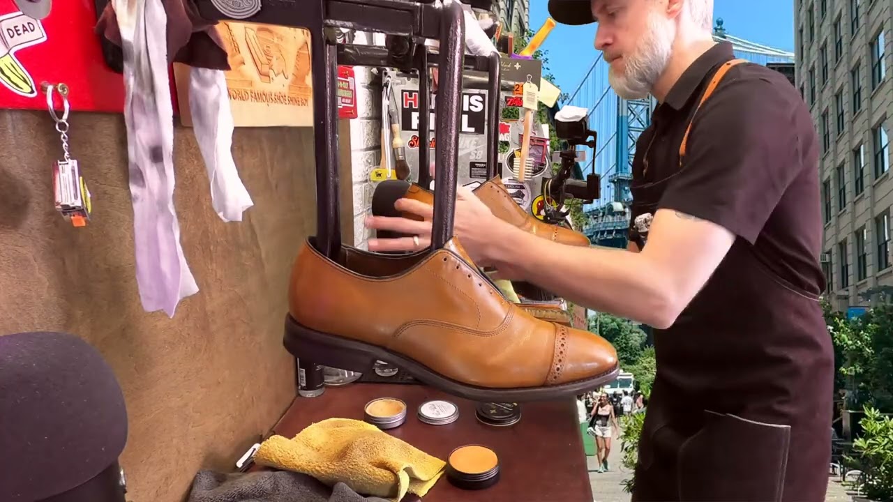 ASMR SHOE SHINE | shineyourdangshoes.com | #asmrshoeshine #shineyourdangshoes #shineyourshoes