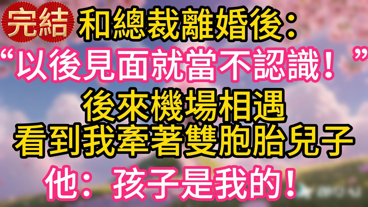 和總裁離婚後：“以後見面就當不認識！”後來機場相遇，看到我牽著雙胞胎兒子，他：孩子是我的！