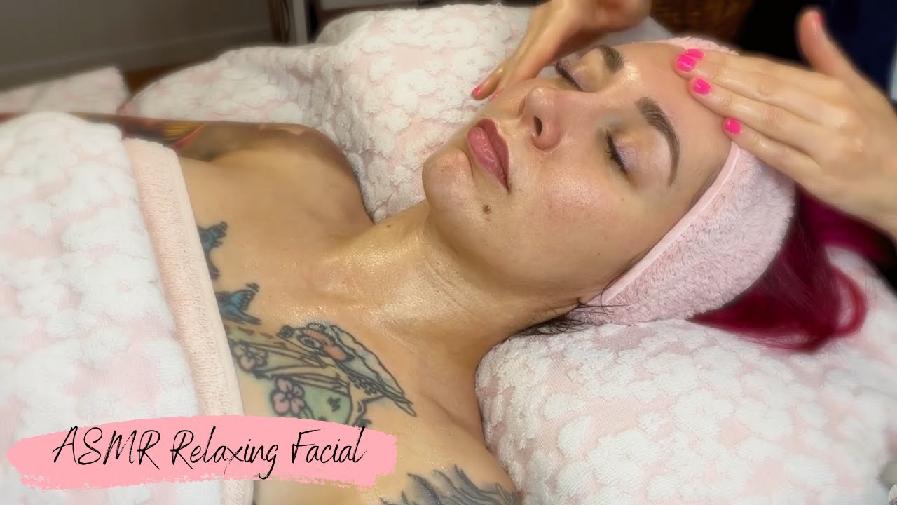 Relaxing ASMR Facial Treatment for falling asleep 😴 | scalp massage, hair brushing, bubble mask