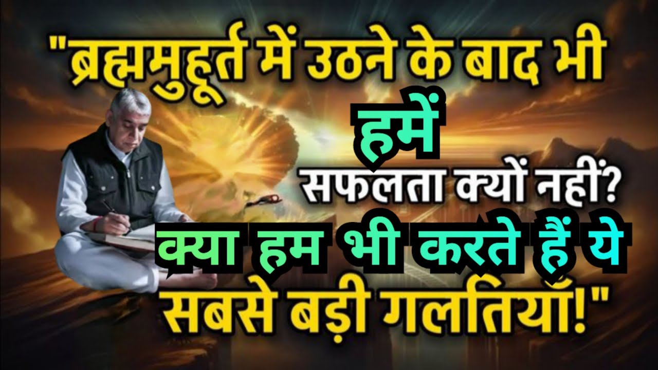 🌄ब्रह्म मुहूर्त में उठने के बाद हमें सफलता क्यों नहीं मिलती क्या हम भी करते हैं 🤔 सबसे बड़ी गलतियां 