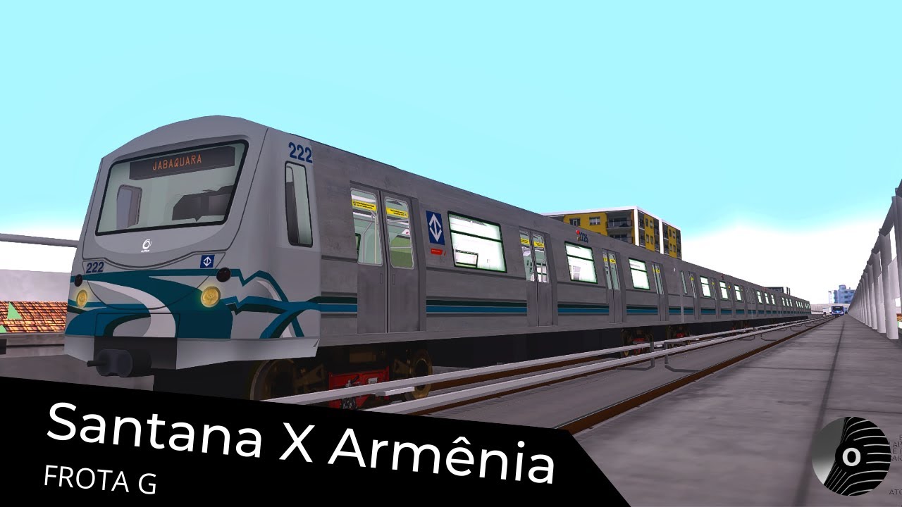 OpenBVE - SANTANA x ARMÊNIA com o TUE FROTA G da CMSP (Metrô)! Linha 1 Azul