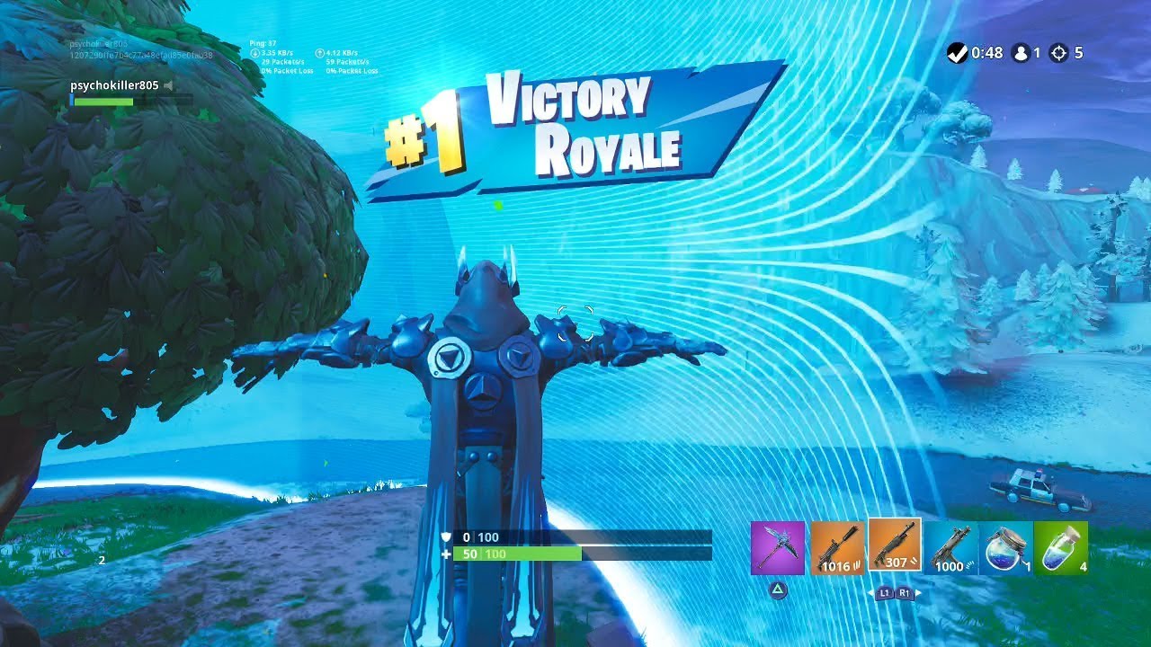 Первая победа в Fortnite со скином «Ледяной король» (костюм 100-го уровня) | Боевой пропуск 7-го ...