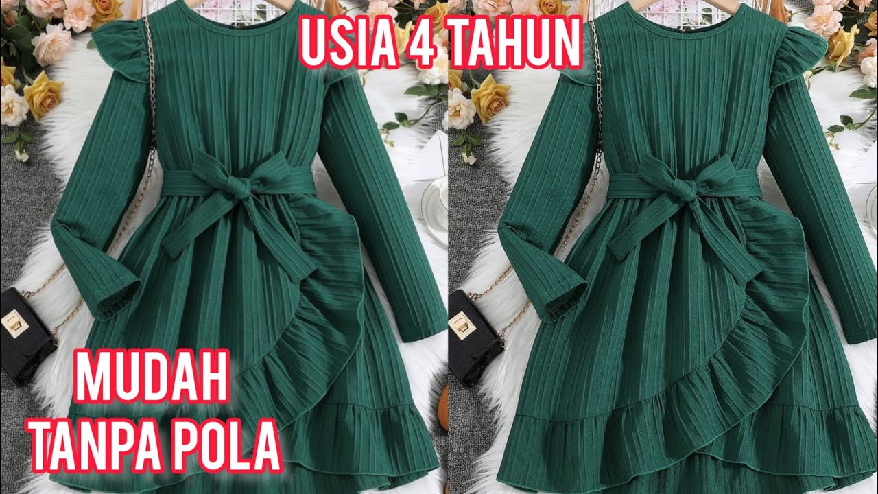 BEAUTIFUL||Baby frock cutting and stitching//Cara menjahit baju anak perempuan TANPA POLA