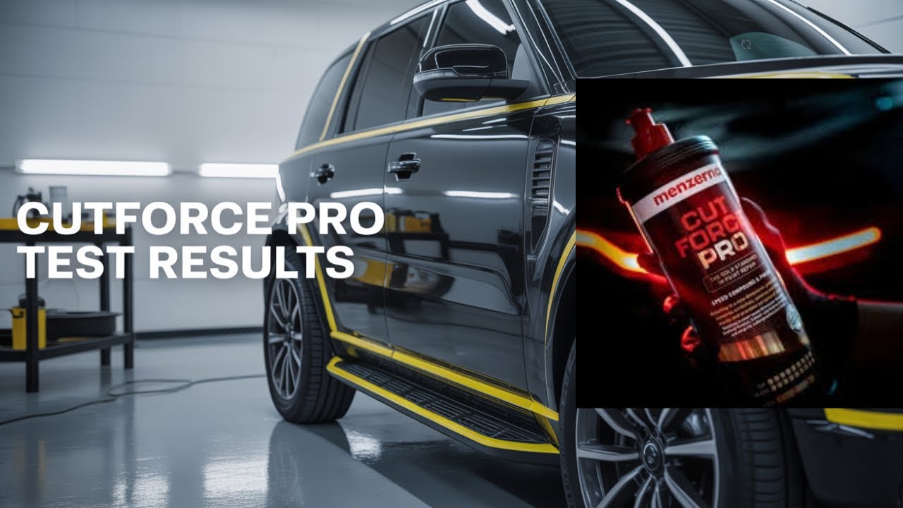 Как Menzerna Cut Force Pro справляется с этой сильно запущенной черной краской?
