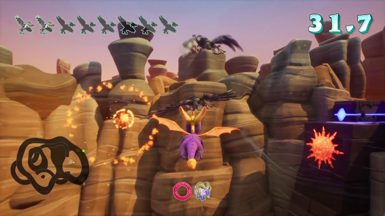 Spyro 2 Reignited Trilogy Canyon Speedway 55.25s Skill Point