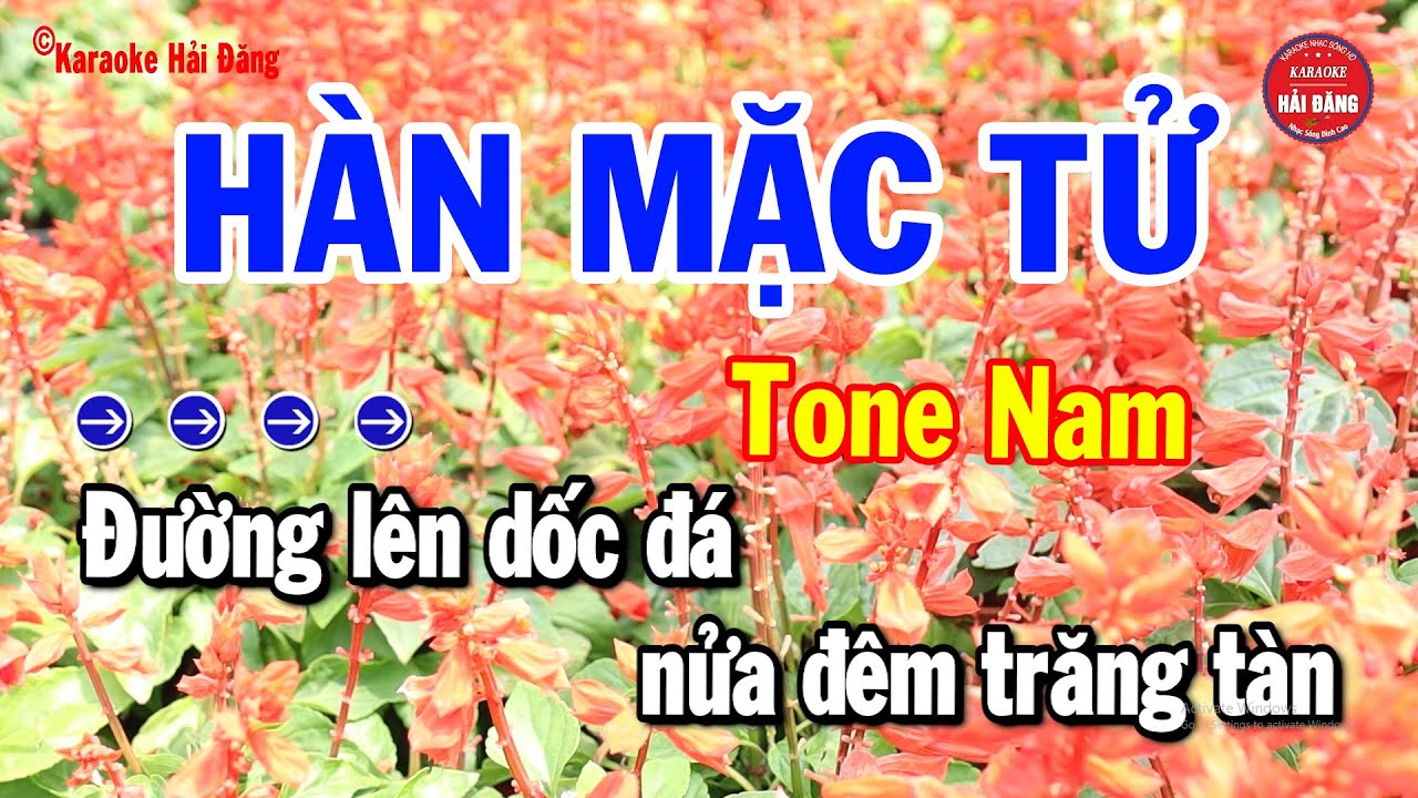 Karaoke Hàn Mặc Tử Tone Nam Nhạc Sống | Hải Đăng