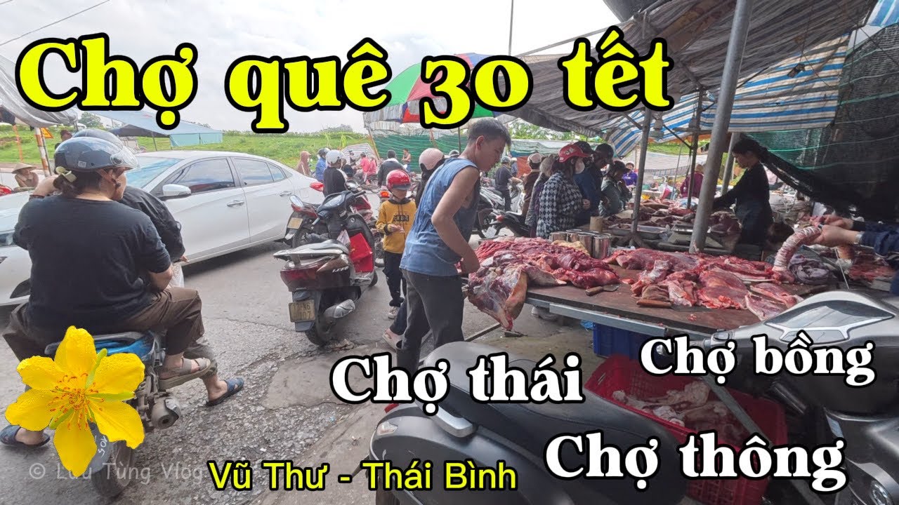 CUỘC SỐNG QUÊ | ĐI MỘT VÒNG CHỢ QUÊ NGÀY 30 TẾT – KHÔNG KHÍ CUỐI NĂM RỘN RÀNG