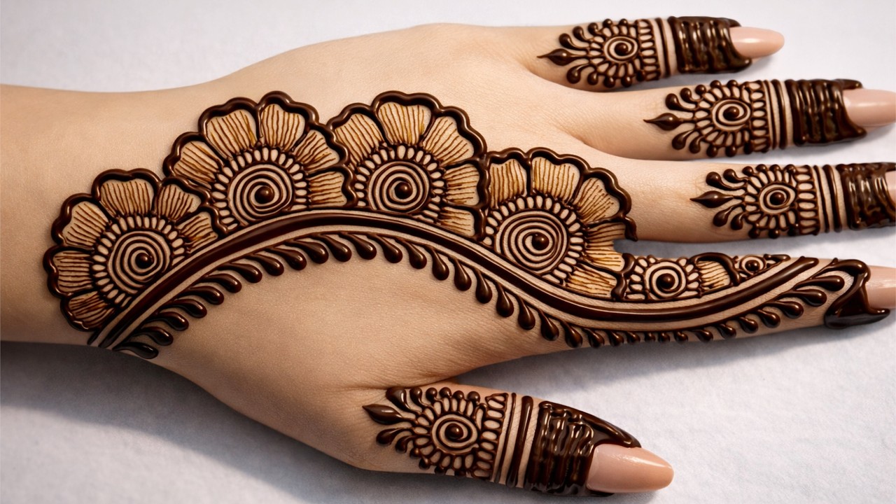 New beautiful stylish back hand mehndi design |easy mehndi design| mehandi ka design |mehndi designs