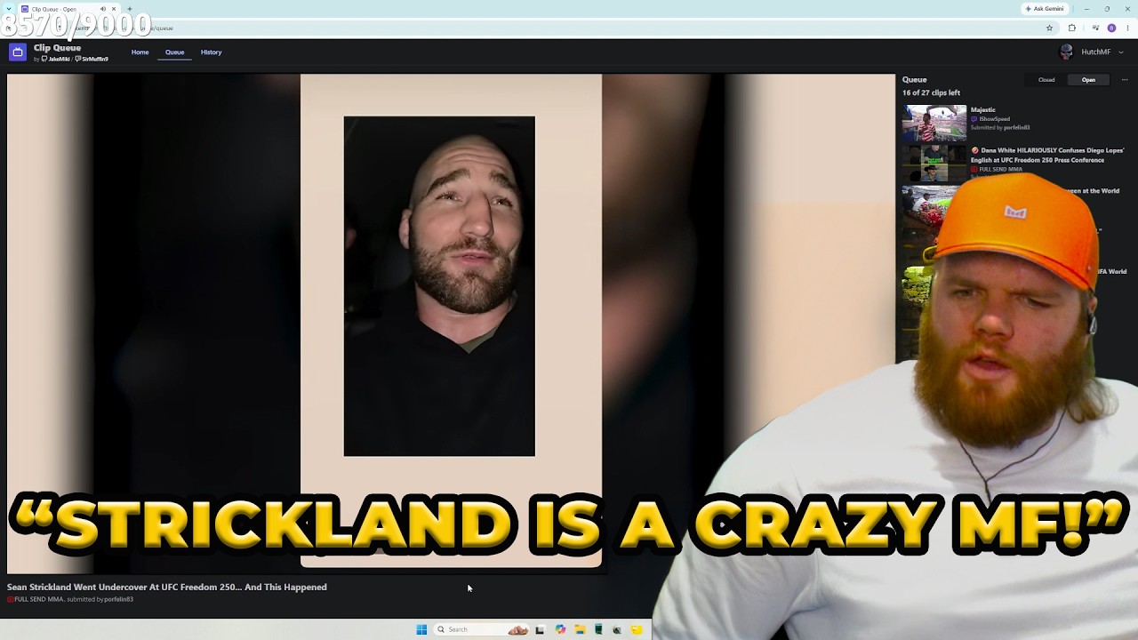 Hutch Reacts to Sean Strickland Going UNDERCOVER at Whitehouse Event, IShowSpeed at World Cup & More