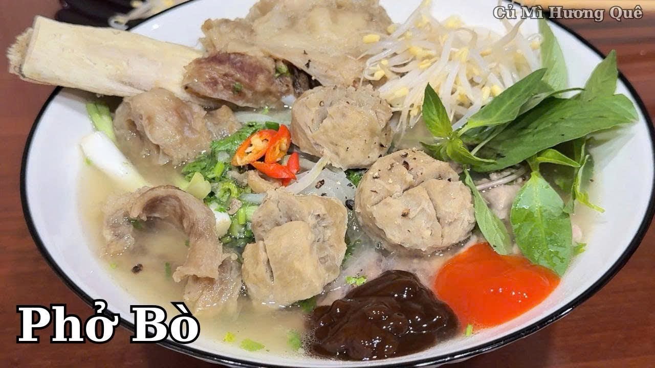 Phở Bò Sụn ngon  ngọt từ xương đậm đà mà không phải mất tgian dài hầm xương đơn giản mà lại bổ dưỡng