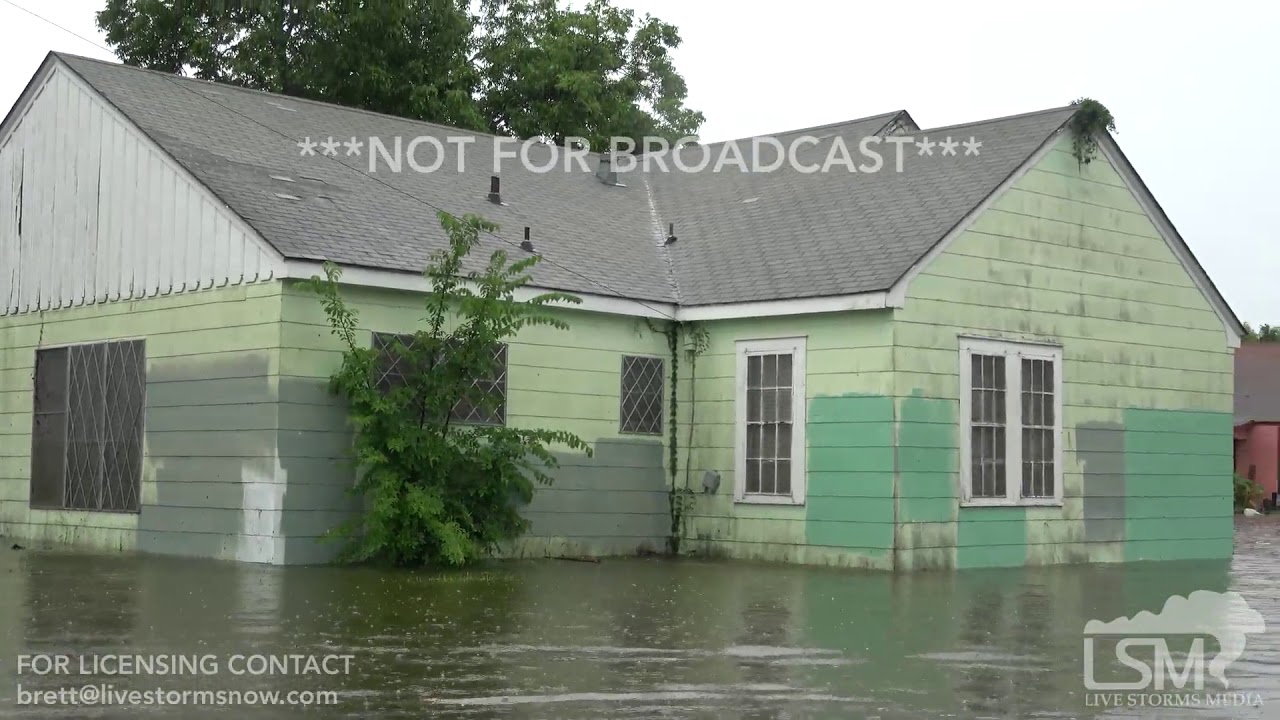 6-19-2018 Port Arthur, Tx Flash Flooding, homes flooded, streets flooded ground and drone
