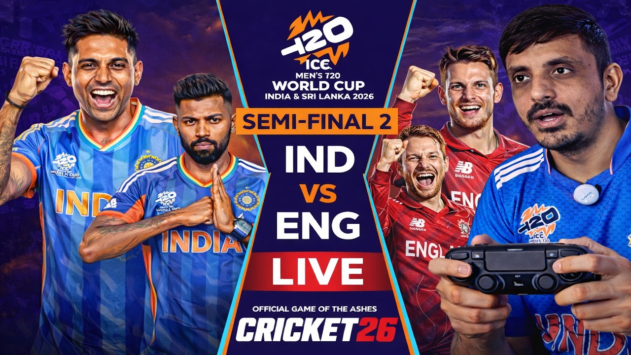 Semi Final : India vs England T20 World Cup 2026 | Cricket 26 Live match Gameplay