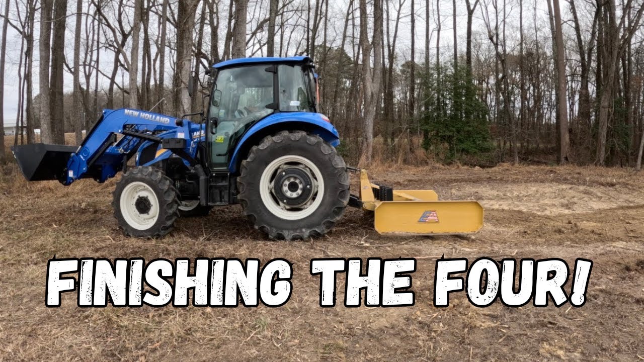 Four brush piles: stacked, burned, bush hogged and planed!