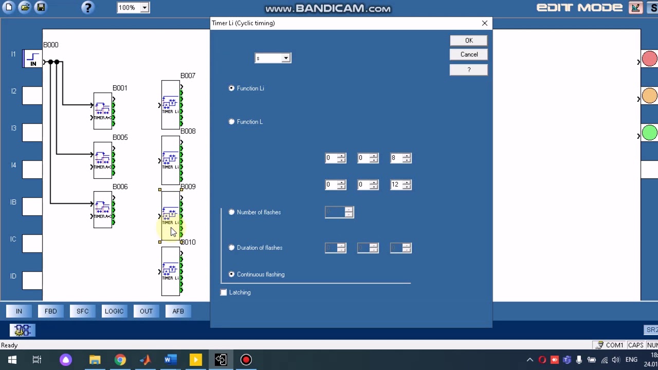 TRAFFIC LIGHT using Zelio Soft-2 FBD