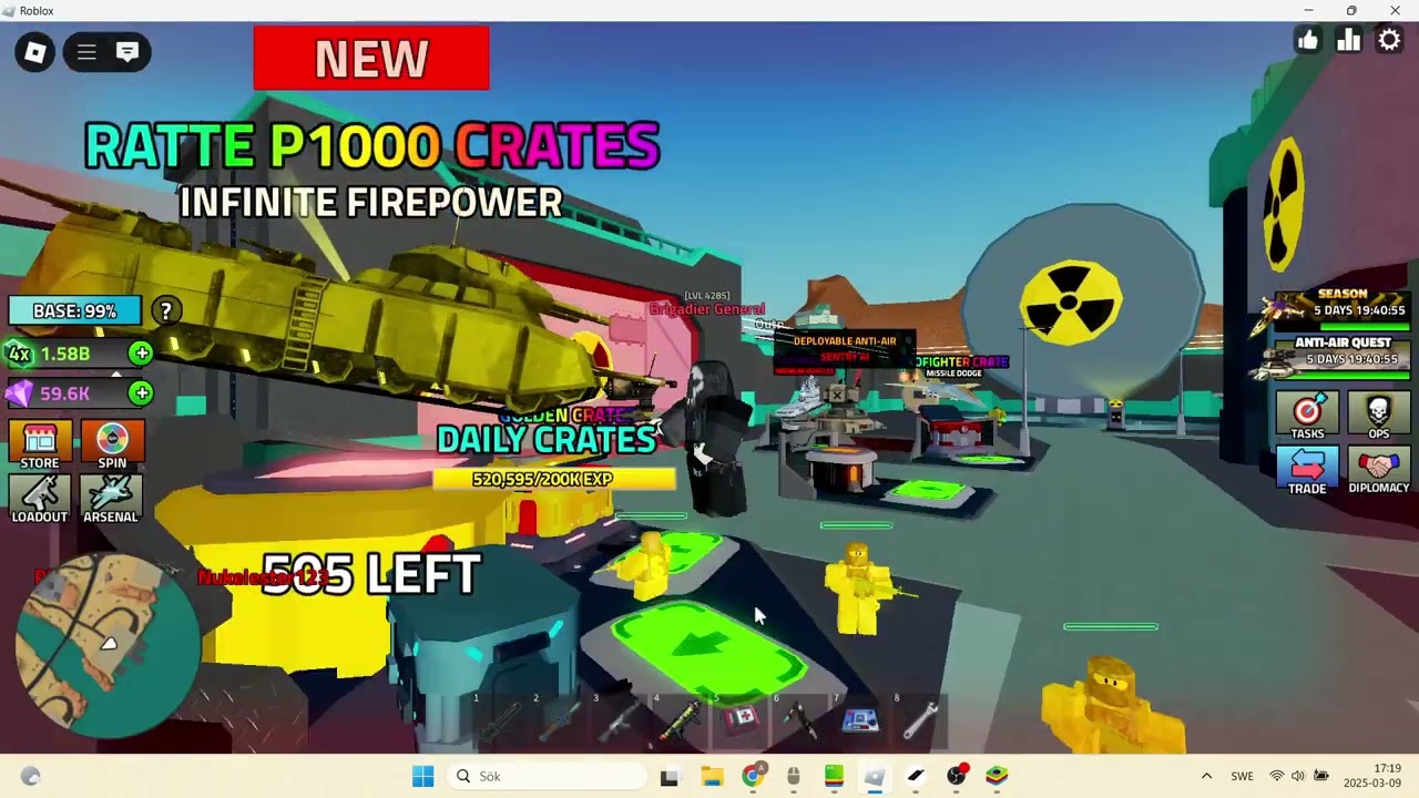 Military tycoon Daily and Golden crates unboxing - Trying to get the new Ratte P1000