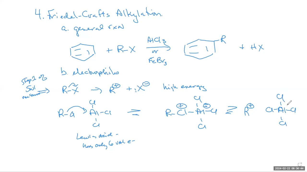 Aromatic Reactions   Electrophilic Substitution Part 2