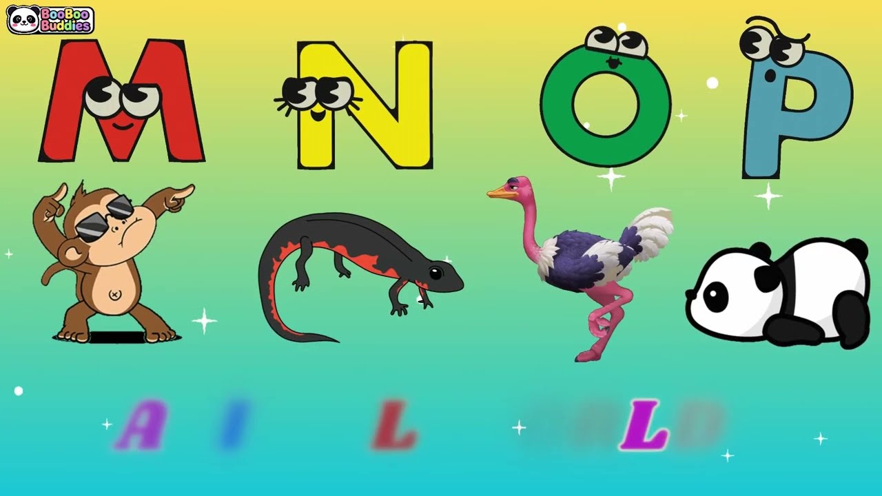 Песенка про животных из алфавита | Изучаем животных сафари | BooBooBuddies