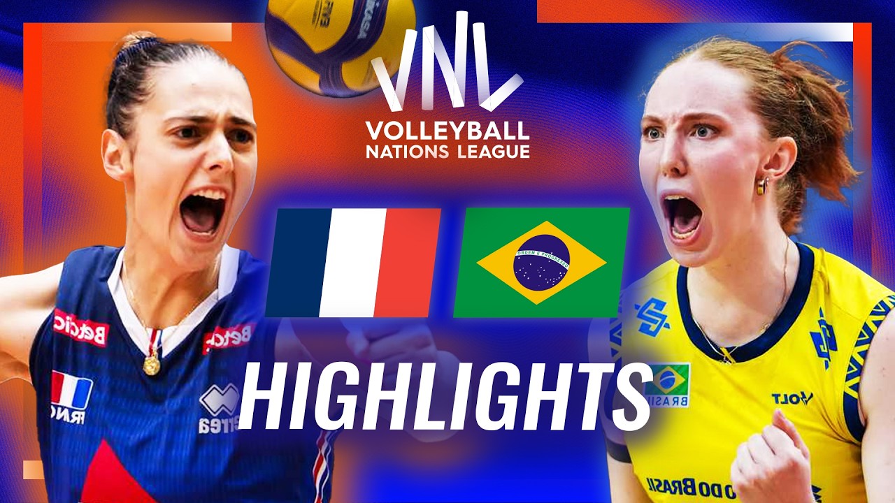France 🇫🇷 vs. Brazil 🇧🇷 - Highlights | Week 2 | Women's VNL 2026