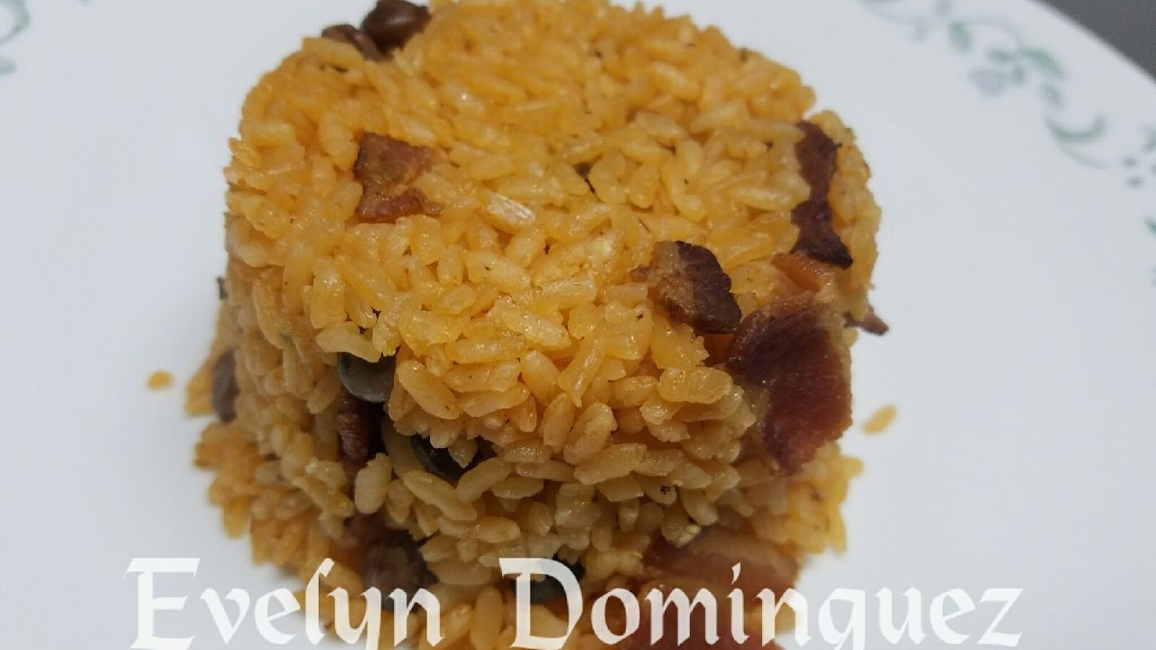 Arroz con Gandules usando grano mediano
