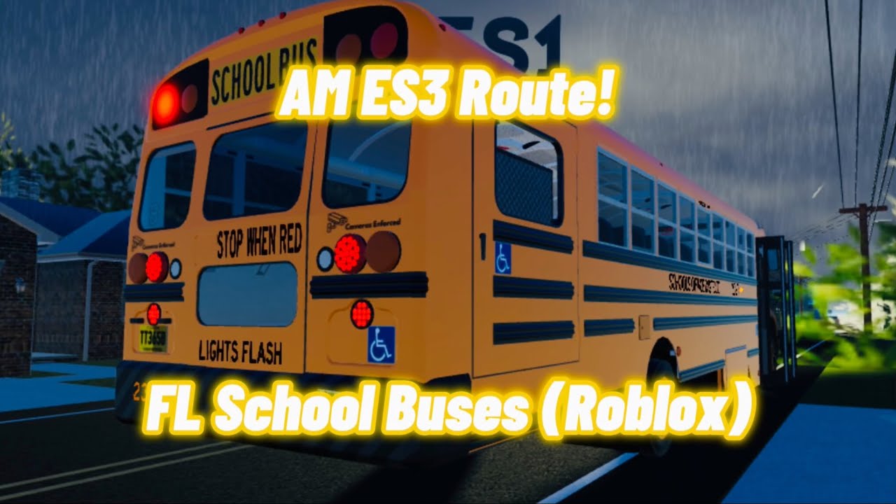 FL School Buses Roblox AM ES3 Handicap Route!