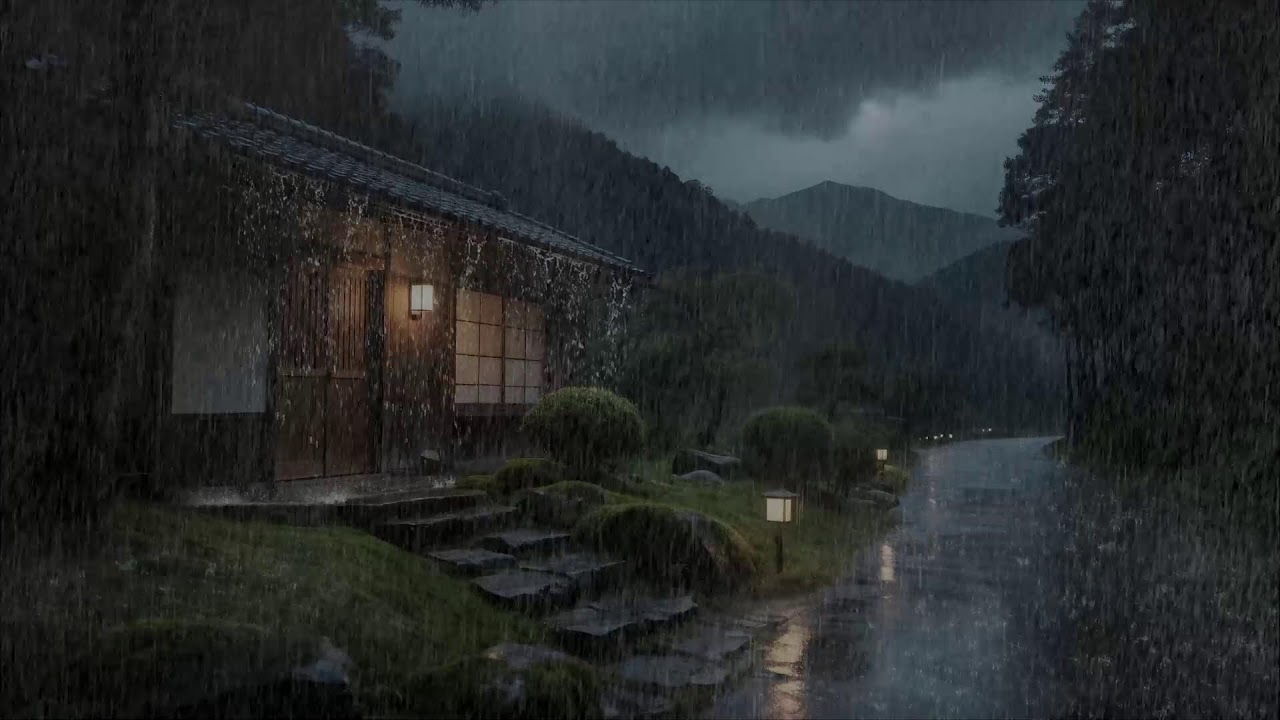 Rest Easy Rain Sounds Falling on Tin Roof for Deep Sleep and Relaxation