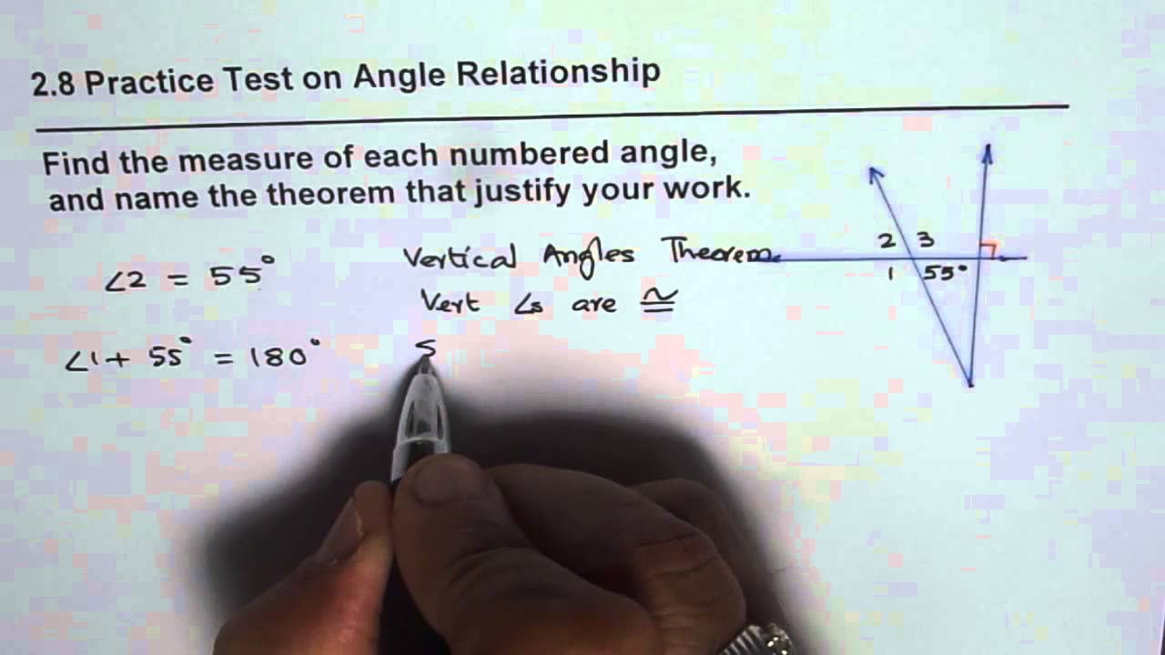 Find Angles Justify With Properties and Related Theorems CCSS Geometry