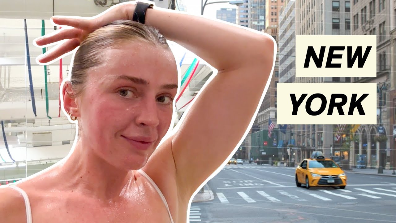 The most hilarious NY workout I've ever done & giving away my makeup