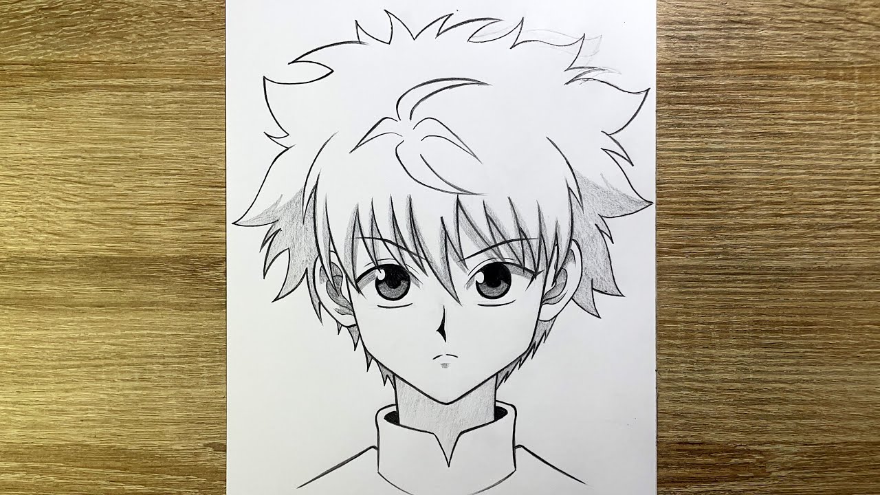 Comment dessiner Kirua Zoldik de Hunter x Hunter | Tutoriel dessin anime facile débutant