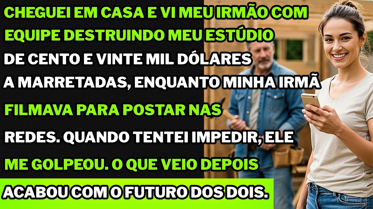 Meu irmão DESTRUIU MEU ESTÚDIO CARÍSSIMO enquanto minha irmã filmava eu fechei as portas da carreira