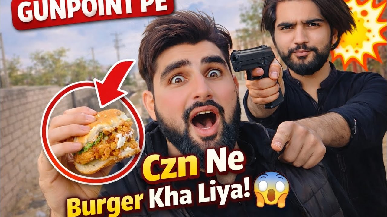 Gunpoint pe burger kha liya CZN ne😂 #funny #comedyvideos #comedy #funnyvideos #comedyvlog #desivlog 