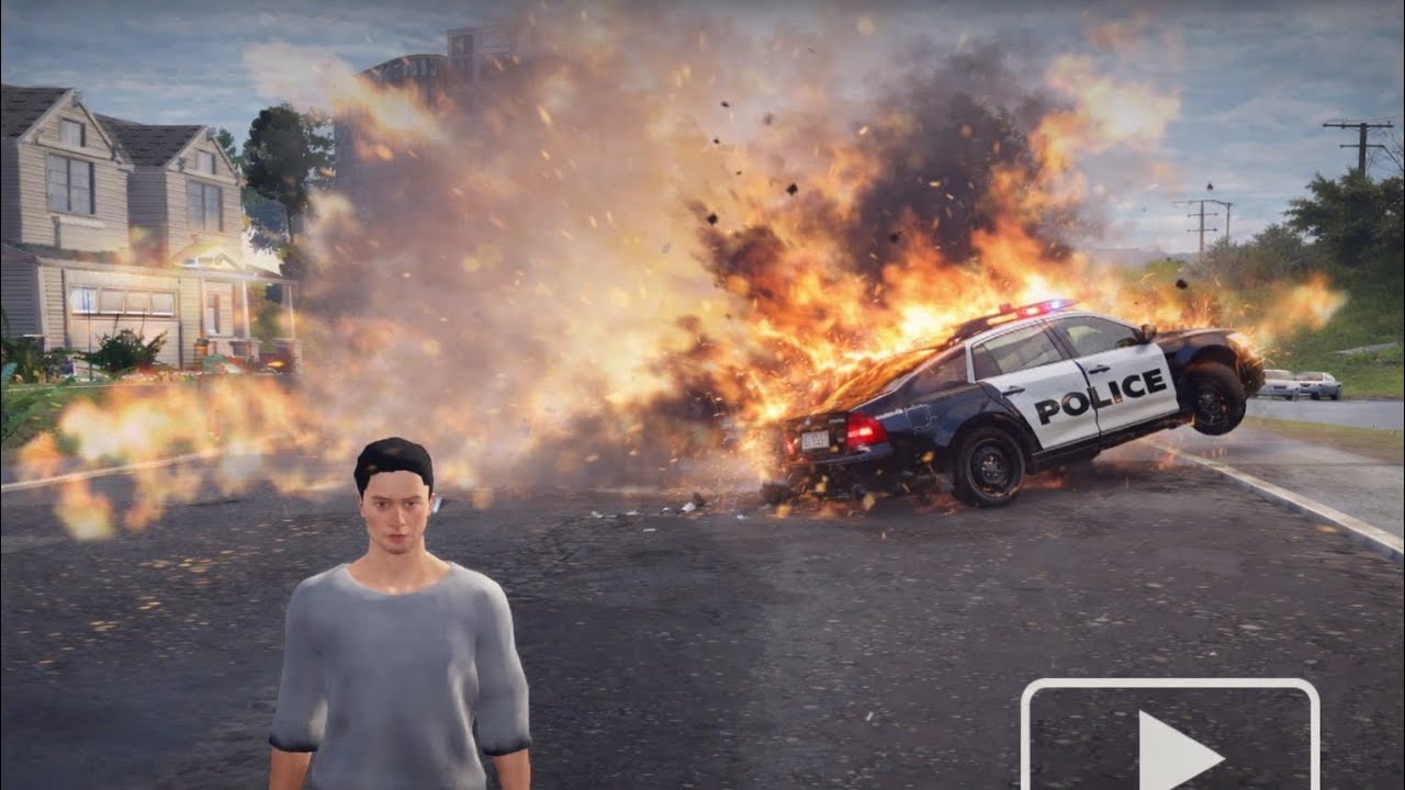 🔥 أخطر مداهمة شرطة في المدينة | انفجار سيارة الشرطة 😱🚔