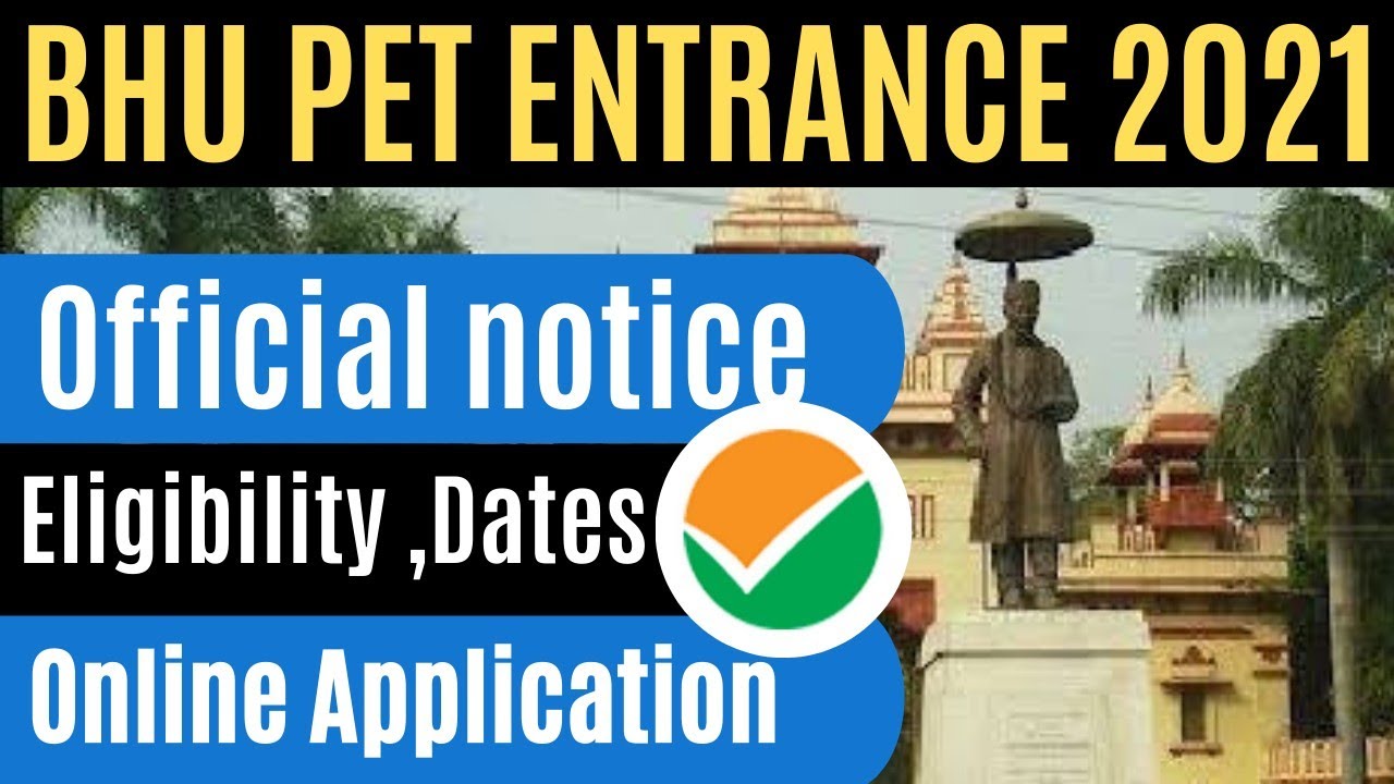 BHU PET 2021 || BHU pg entrance exam || BHU application form