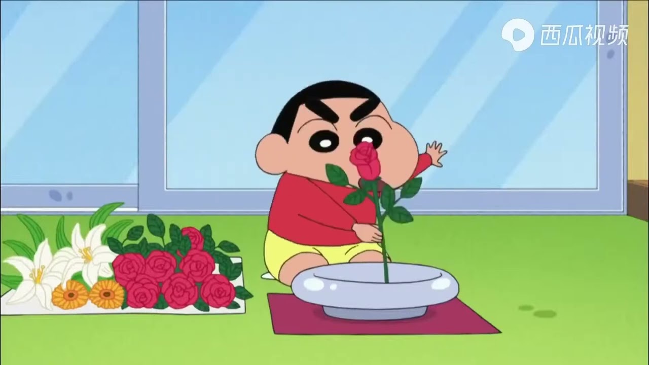 🔴🌈☀️【蜡笔小新中文版】 有花的生活哦