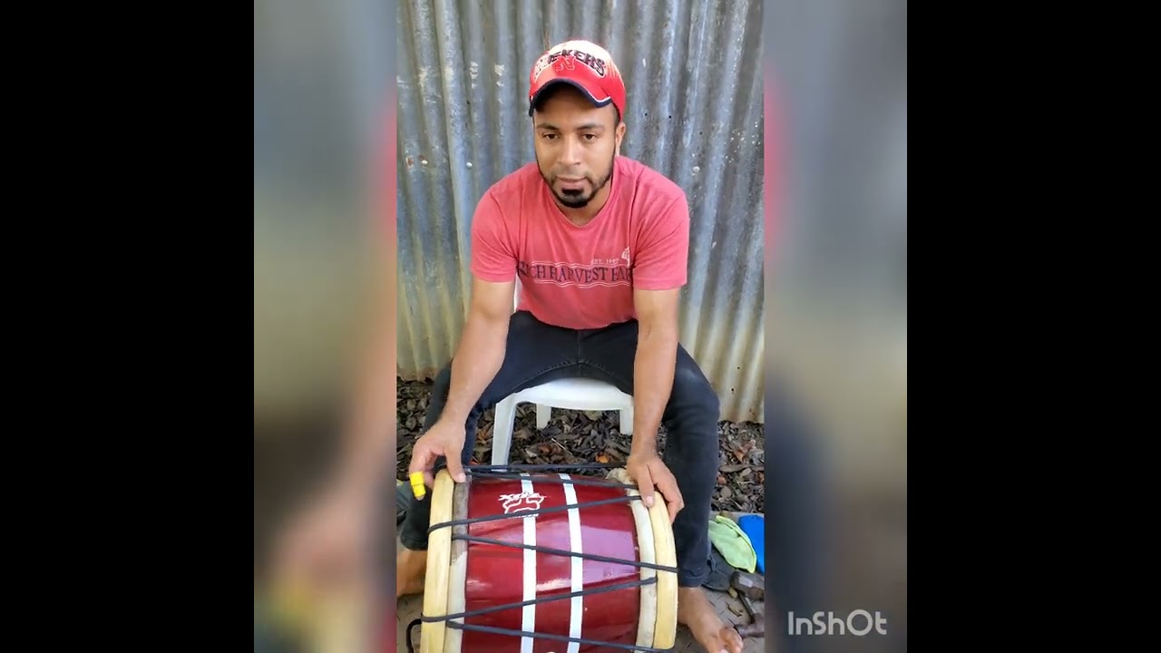 como afinar o halar una tambora de soga tipica