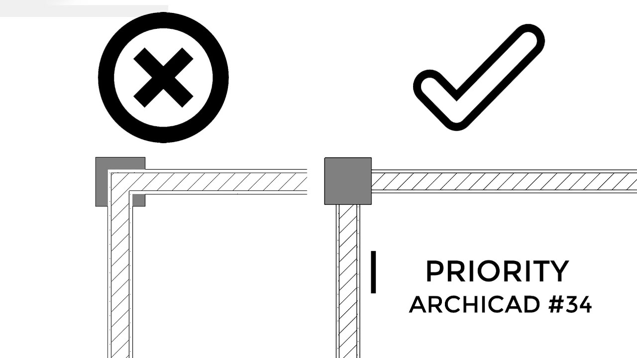 Solusi notasi kolom berada di bawah notasi dinding (ARCHICAD)