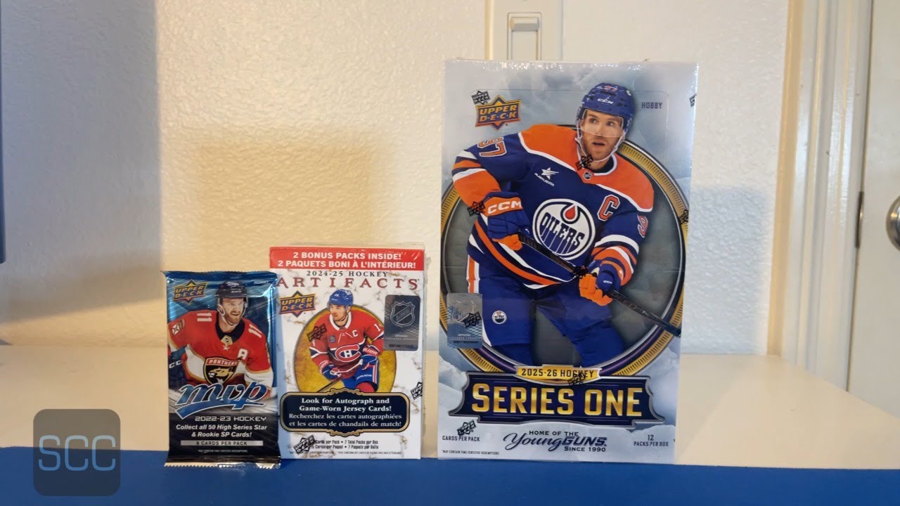 2025-26 UD S1 Hobby 2024-25 UD Artifacts Blaster Hockey 3 Random Teams Per Spot Style Group Break