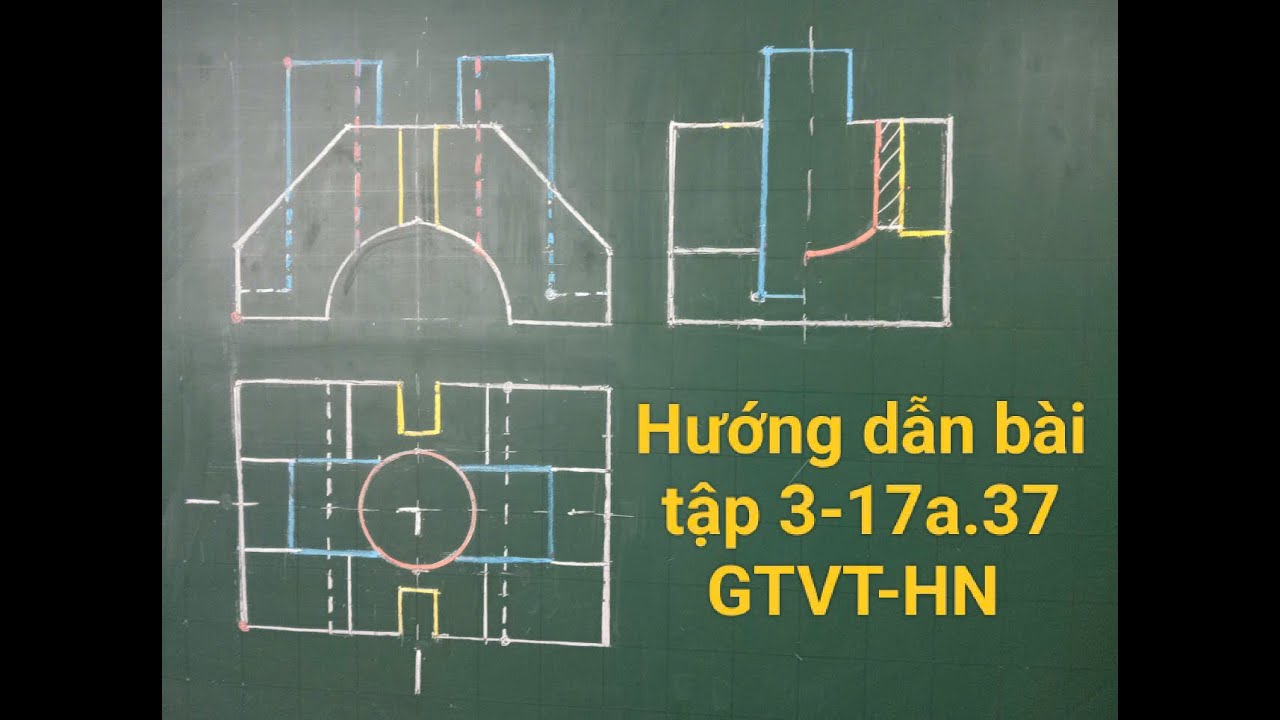 Vẽ hình cắt kết hợp hình chiếu cạnh BT vẽ kỹ thuật cơ bản ĐHGTVT-HN