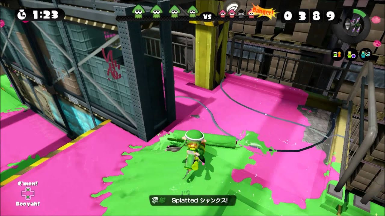 Green vs Pink Splatoon Test Fire