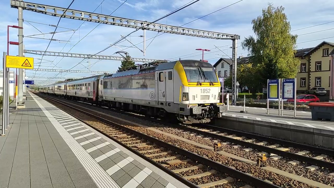 SNCB 1852 with I11 coaches on the train from Luxembourg to Bussels