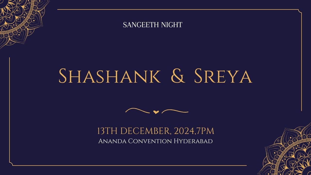 Shashank & Sreya Sangeeth Live Streaming