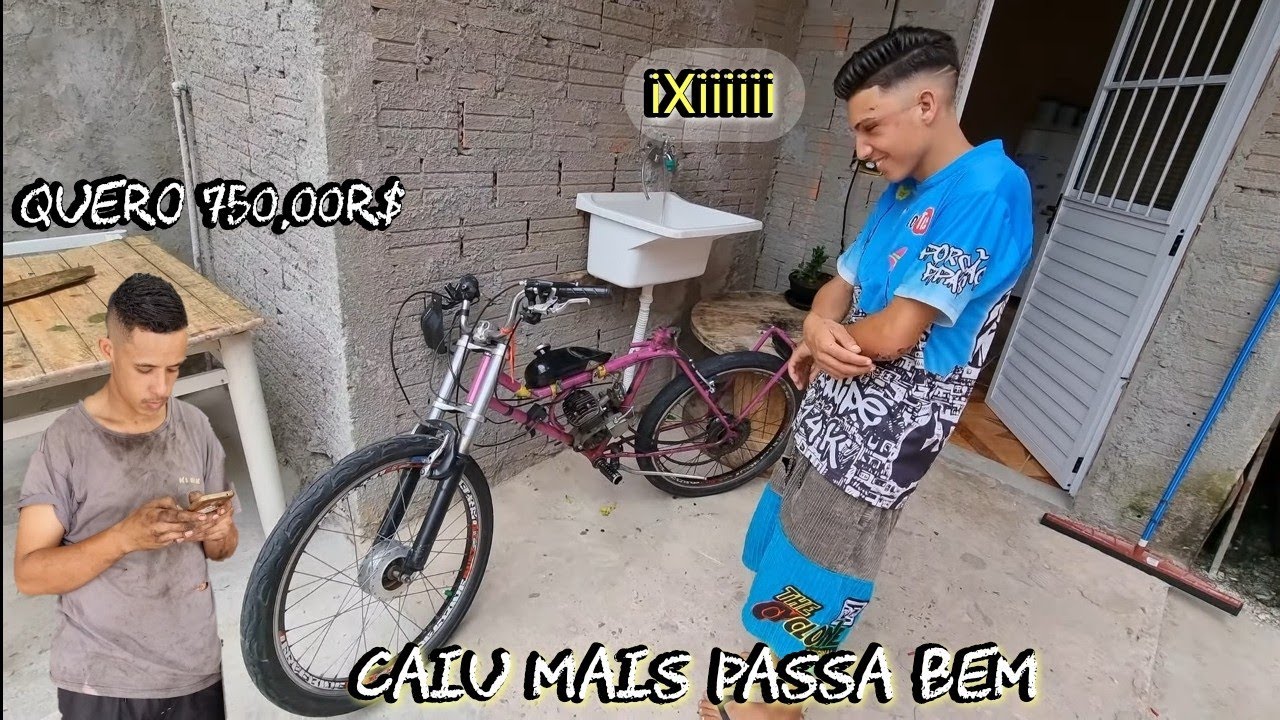 CUPIM DE FERRO ATACOU NA BICICLETA MOTORIZADA DO BRUNO
