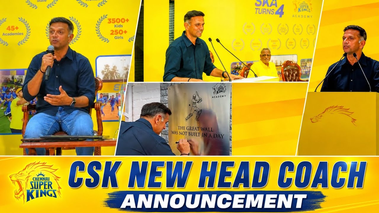 CSK New Head Coach Official Announcement | Rahul Dravid Joins Chennai Super Kings for the IPL 2027