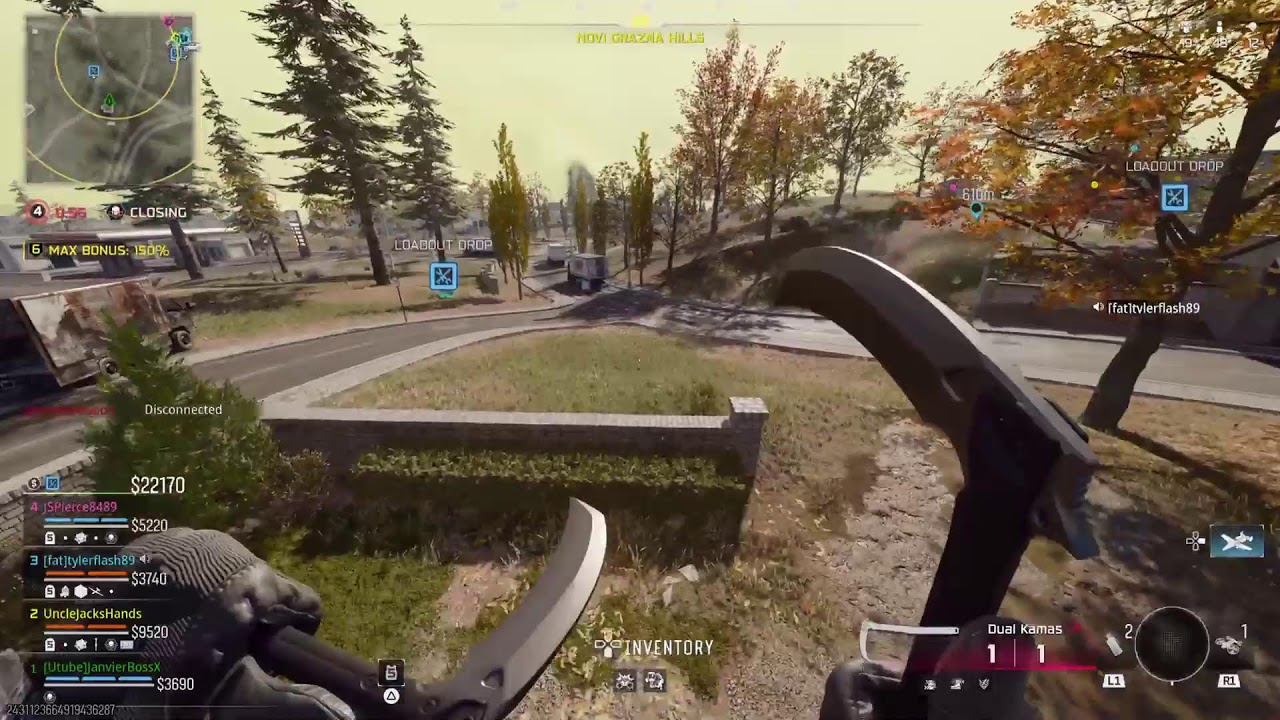 Melee weapons, only wins COD Warzone Verdansk.