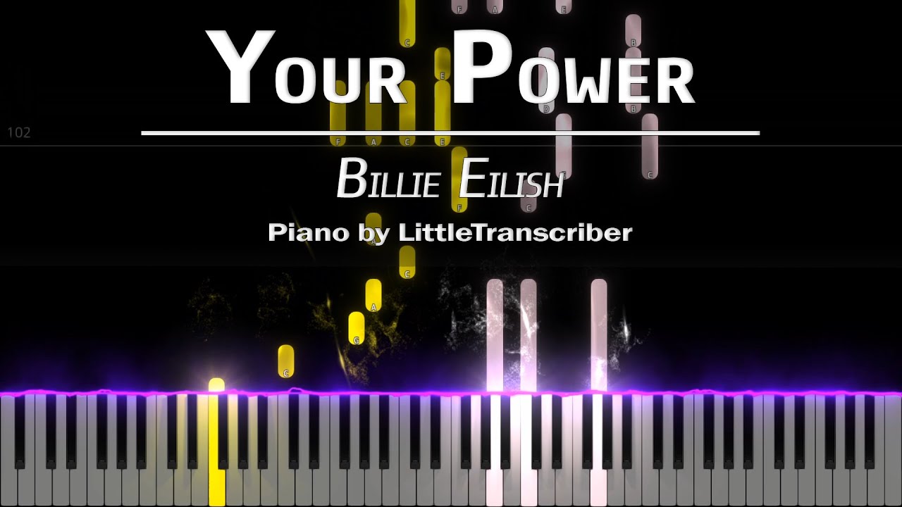 Billie Eilish - Your Power (Piano Cover) Tutorial by LittleTranscriber