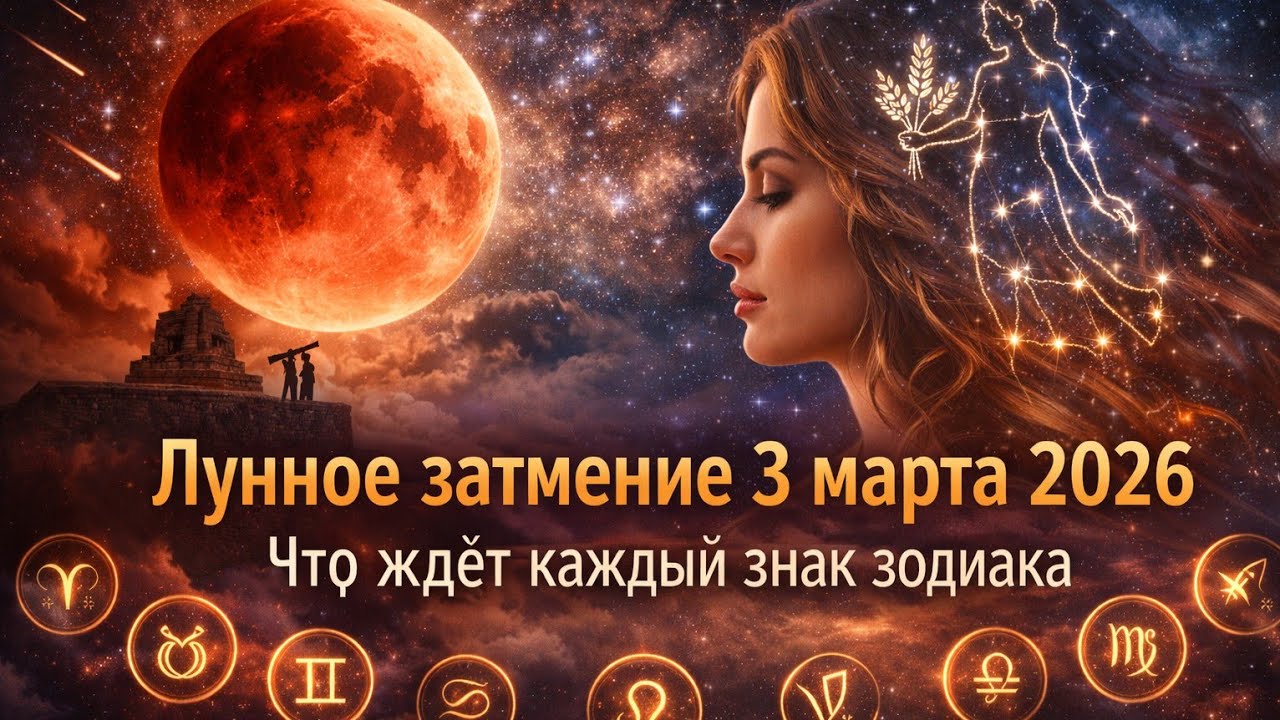 Лунное затмение 3 марта — возвращение темы 2025 года. Что завершится? Что станет судьбоносным?